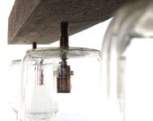 Barn Beam and Gallon Glass Chicken Drinker Hanging Light