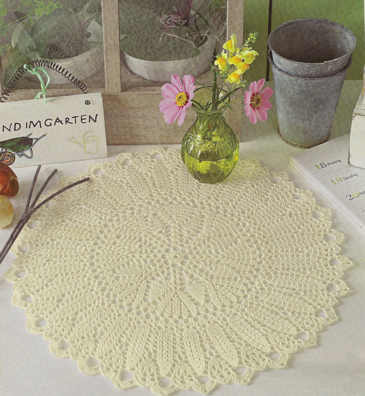 Crochet doily, lace doily, table decoration, crocheted place mat, center piece,doily tablecloth, table runner, napkin, cream