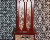 Vintage Faux Finish Rust Red Jewelry Box