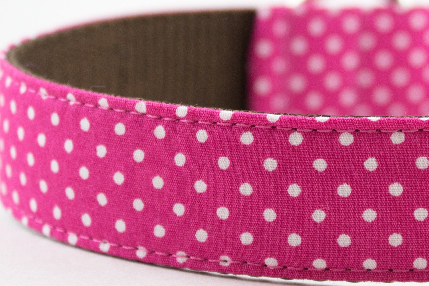 Hot Pink Polka Dot Dog Collar
