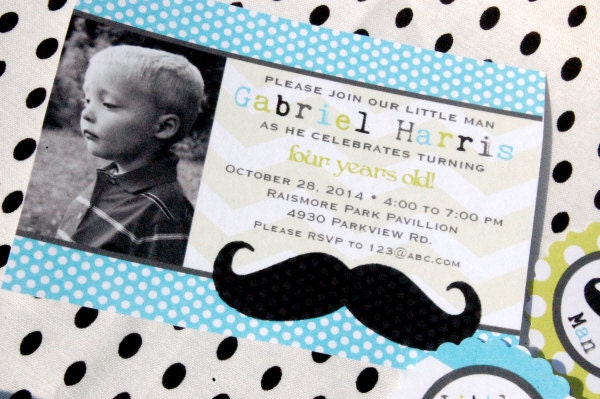 Little Man Printable Invite for Baby Shower or Birthday Party DIY Invitation by BeeAndDaisy Il_570xn