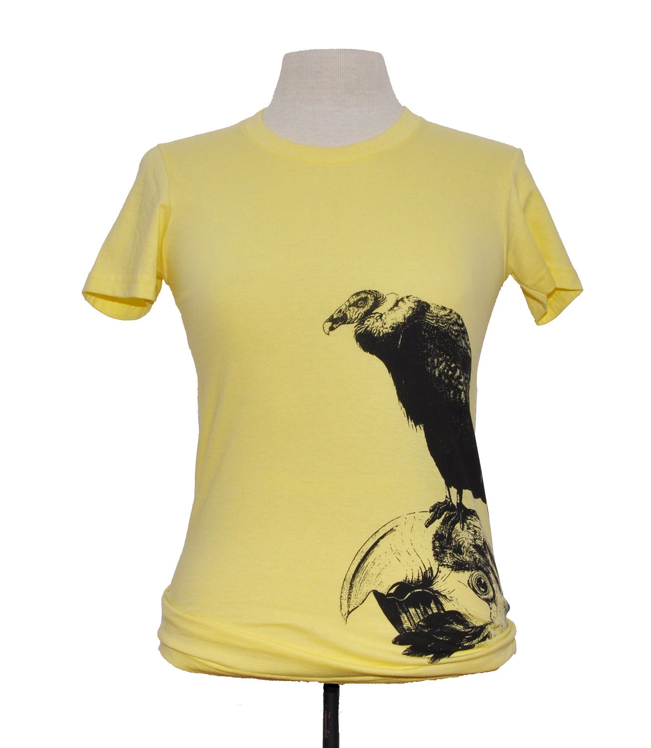 Condor on Macaw, Women's Small, Lemon T-shirt