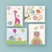 Baby room wall art, Nursery wall art Decor, set of 4 11x14, bright pink, aqua, orange, match the colors of Caden lane finley and Catalina