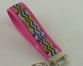 Key Fob made with Cotton Webbing and Designer Ribbon