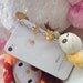 Phone dust plug iphone dust plug phone charm- Plush Toy Turtle Orange