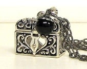 Treasure Chest Prayer Box Locket Chest Wish Box Prayer Box Necklace Hidden Secret Compartment Necklace Inspirational Jewelry