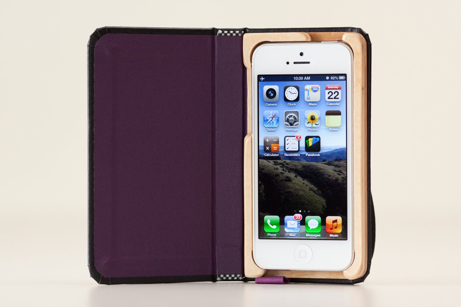 NEW The Little Black Book for iPhone 5 -Plum WITH POCKET