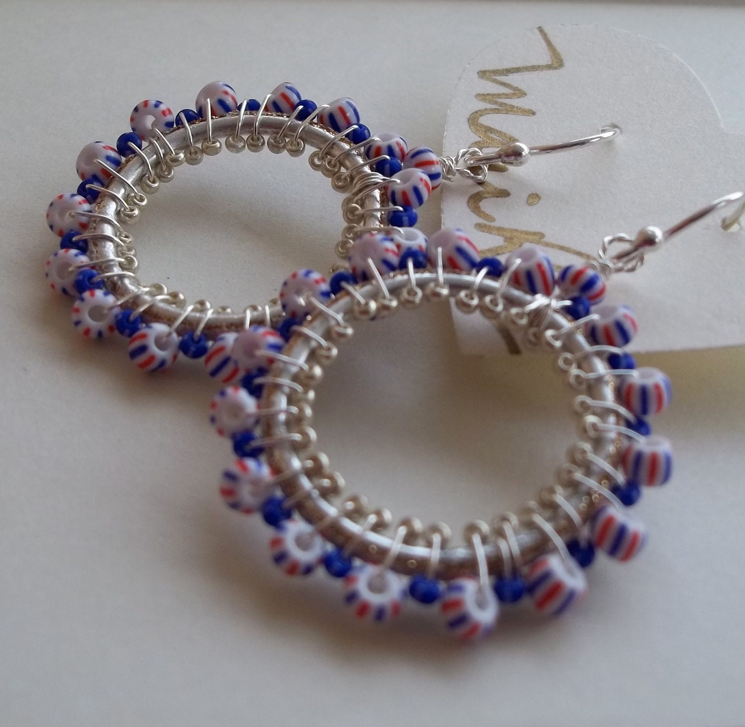 Vintage trade hoop earrings