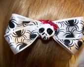 Little Miss Spider Skull Hair bow/ Gothic Rockabilly Halloween Hair