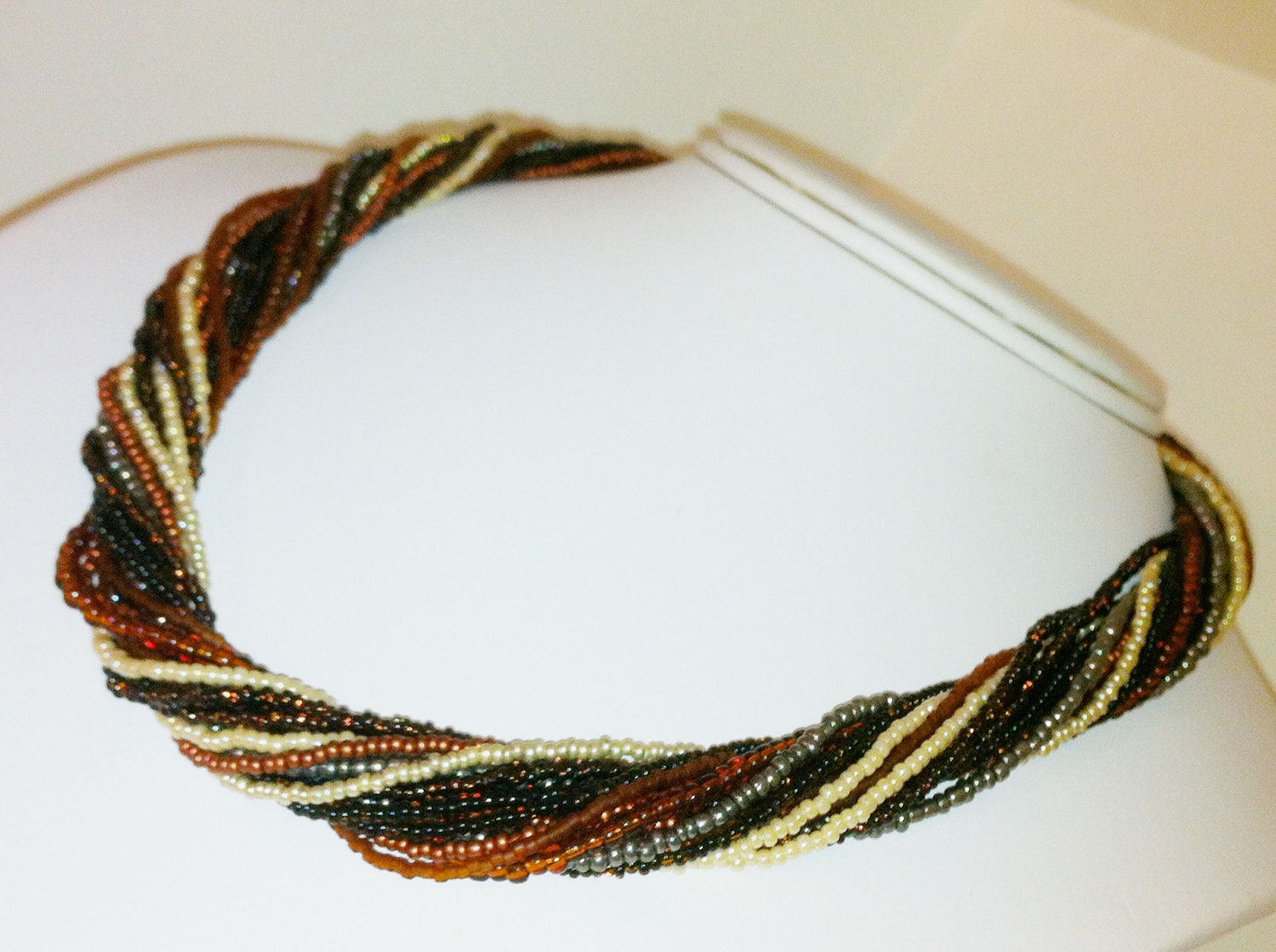 Brown Beaded Chunky Necklace