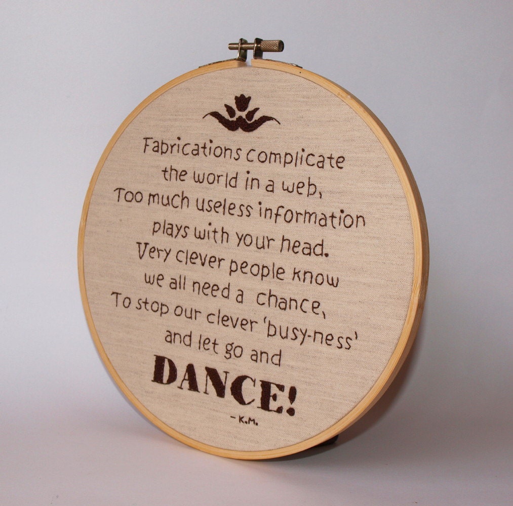 Embroidery PDF Pattern - Dance Embroidery PDF Pattern - Dance