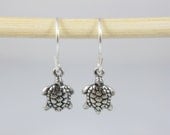 Tiny Turtles Sterling Silver Earrings. Everyday Jewelry by smoketabby.