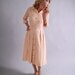 1950s lace dress / 50s peach lace dress / Orchard Peach
