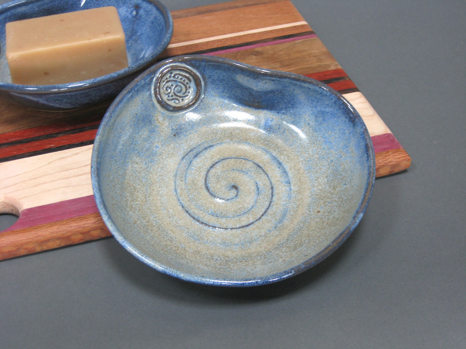 Soap to Nuts Dish in Cobalt Blue EACH ONE UNIQUE