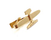 Vintage Gold Tone Tie Clip Sperry Company Advertising Train Rail Railroads 1950s
