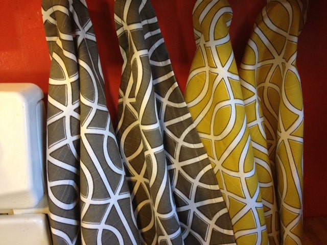 SALE Set of Two Tea Towels in Bella Porte in Brindle
