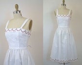 1970s White Sundress / 70's Lanz Dress