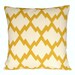 Ikat Pillow Sham 16x16 Pillow Cover - Ikat Trellis Yellow