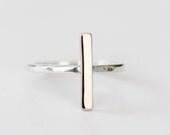 Cross Bar Ring - Bronze