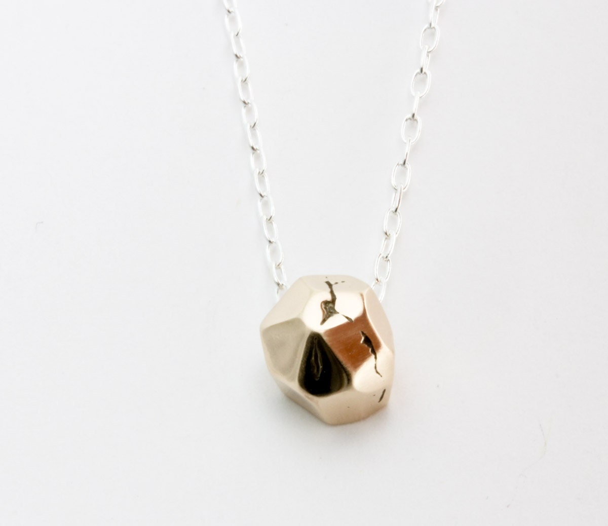 Im-Perfect Facet Necklace - Bronze
