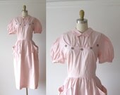 vintage 1950s dress / 50s dress / Pink Cutie
