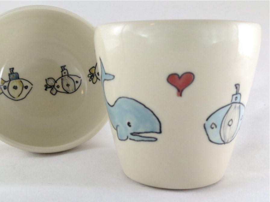 Whale Loves Submarine Juice Cup