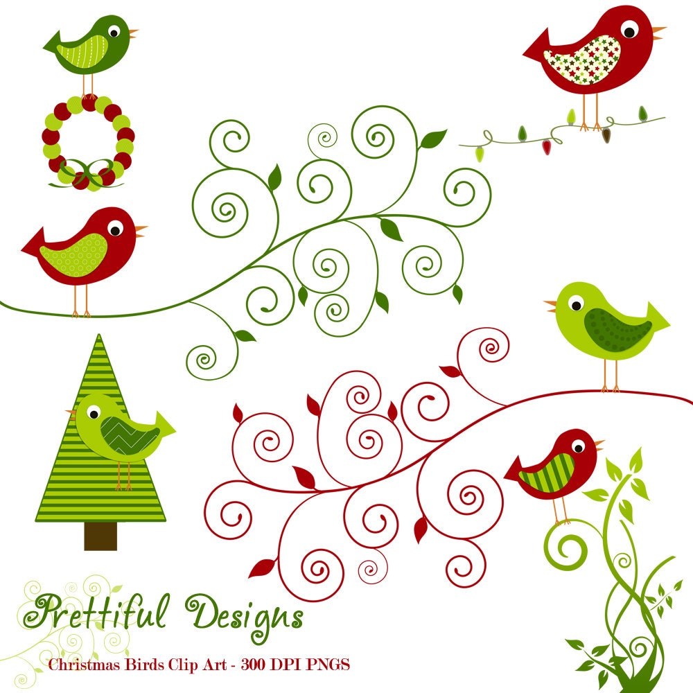 clipart christmas birds - photo #2