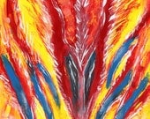 OOAK Original Abstract Art - The Fire Bug - Child of lightning, thunder and hurricanes