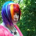 SALE - RAINBOW MAGIC wig // Red Purple Blue Yellow Pink Orange -- Scene Punk Hair