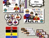 Superhero Birthday Party Package - DIY - You Print - Forever Your Prints