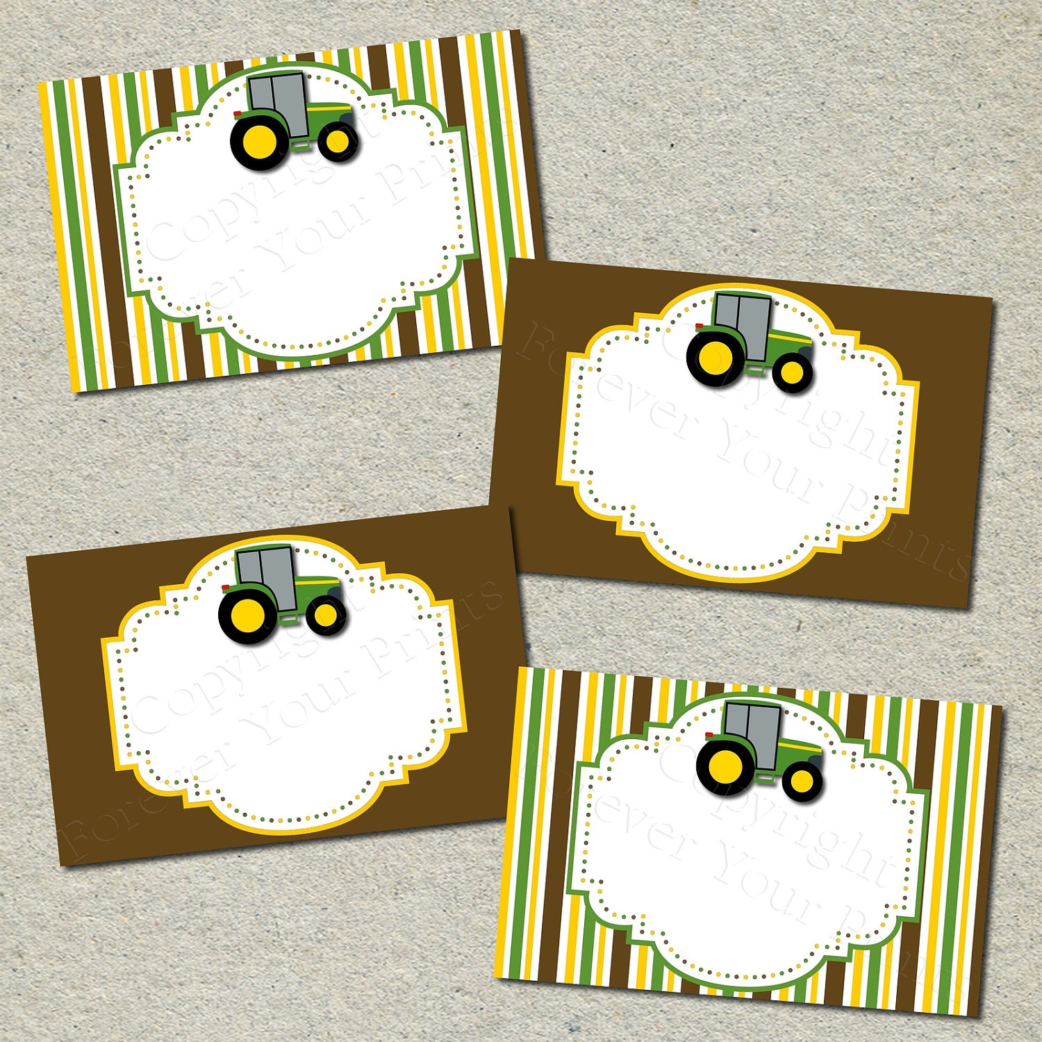 Tractor Party Buffet Table Labels - INSTANT DOWNLOAD Il_570xn