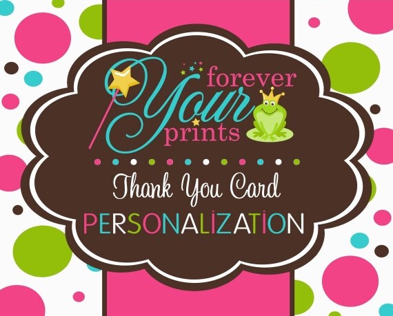 PERSONALIZATION Add On for Thank You Card Il_570xn