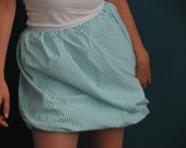 striped short twisted skirt blue/ white