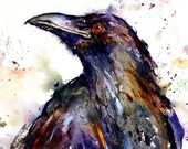 RAVEN Extra Large 24 x 36 Watercolor Print By Dean Crouser