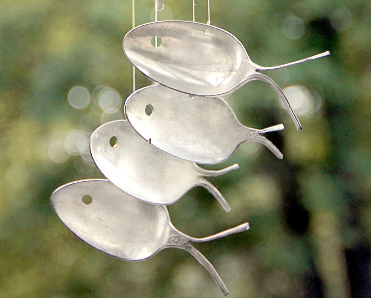 1800's Silver spoon fish windchimes