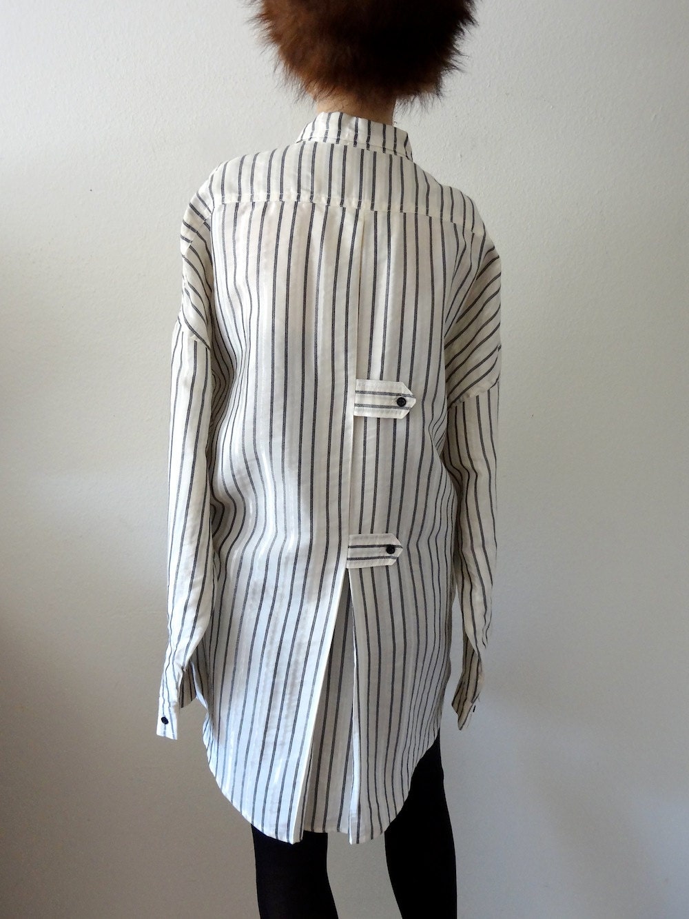 1980s avant garde blouse / Italian button front shirt / top