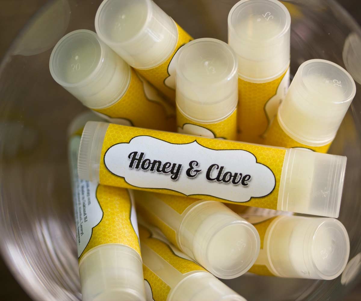 Honey and Clove Lip Balm Tube Sweet Spicy Warm