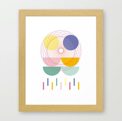 Geometric illustration / A4 printed on quality paper