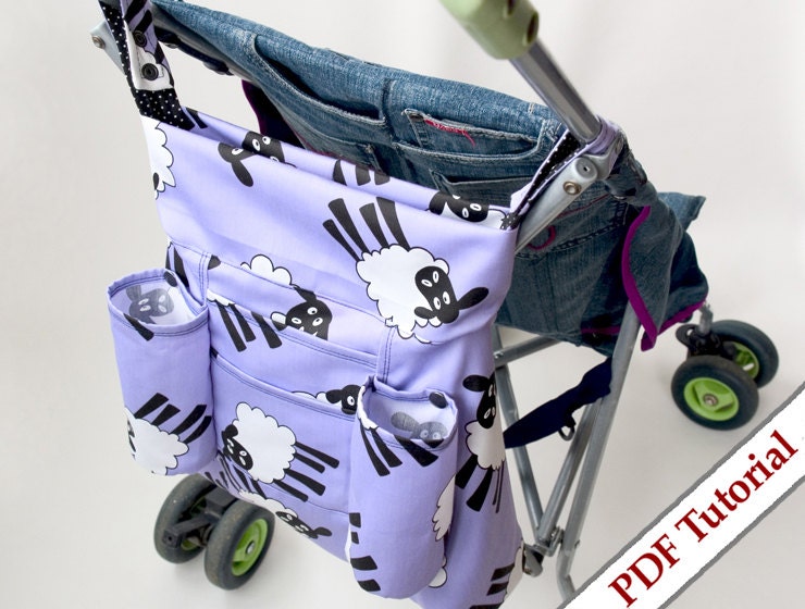 Reversible Buggy Tote Bag with Arm Straps
