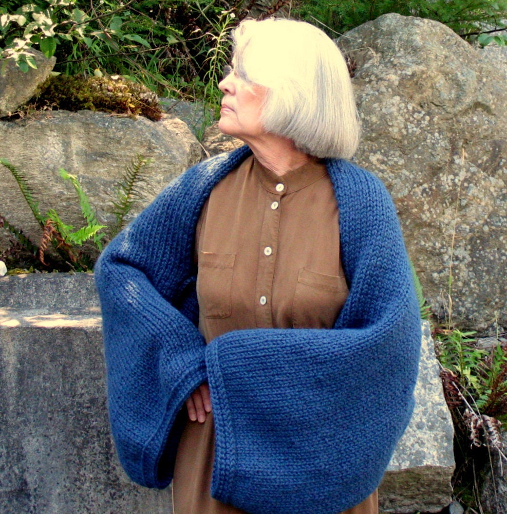 RESERVED 4 Andrea, CUSTOM ORDER, Handknit Shrug, Sweater, Jacket, Full-Length Kimono Sleeve, FishBaySunsets