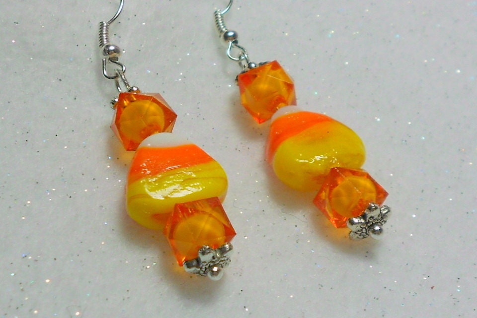 Halloween Earrings Candy Corn Earrings