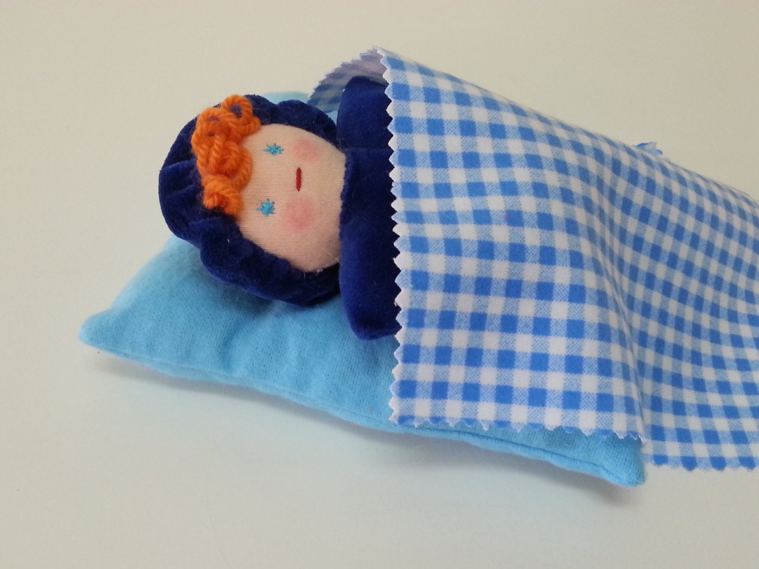 Blue Baby Doll with Bed and Blanket