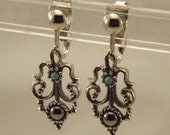 Vintage Hematite Earrings 1970s Avon GERMANY Mirabella