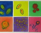 Virus Rainbow 17 - original watercolor painting