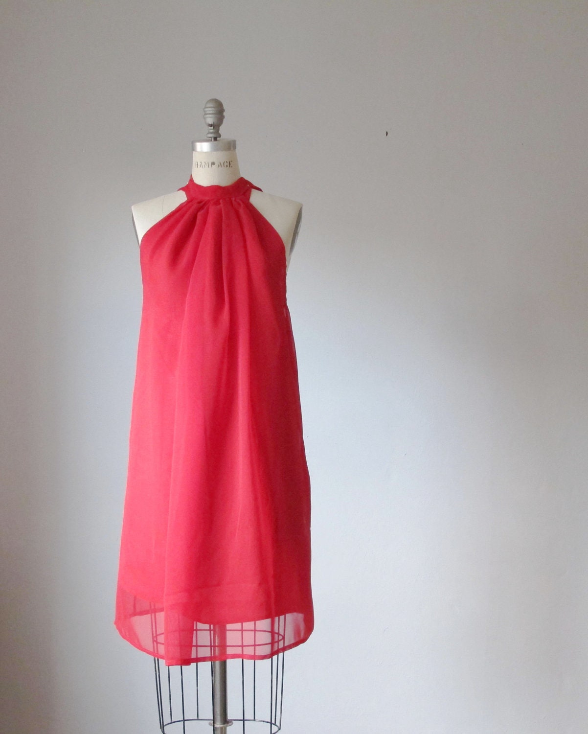 Dress /  Red   / Romantic / Dreamy / Soft  / Sleeveless  / Flowy / Delicate / Bridesmaids / Weeding