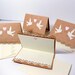 Mini Cards- Wedding- Thank You- Embossed- Linen Lined- Doves- 4 Cards- Boxed Set- Handmade