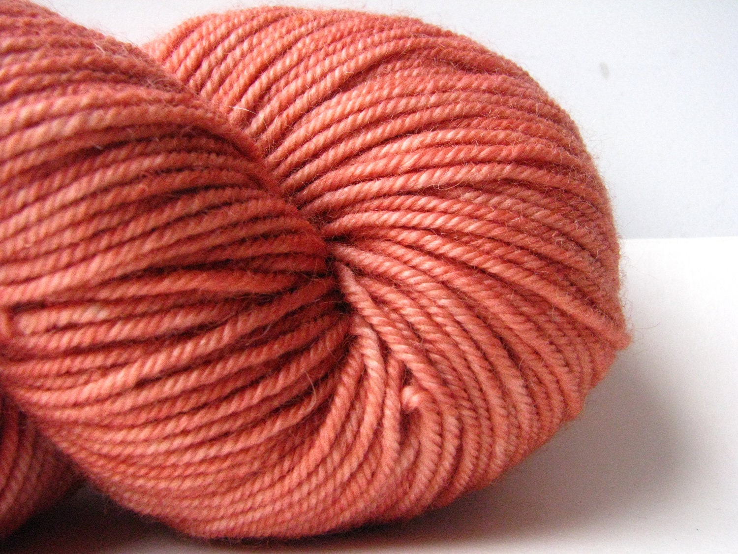 Sweet Peach- Tough Love- Hand dyed yarn