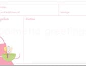 PRINTED - Set of 50 - 4" x 6" Recipe Cards to match Bridal Shower Invitations, Kitchen Shower (Kiss the Cook)