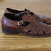 Brown Leather Sandals 9 1/2 Made in Italy
