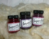Jacquard Acid Dyes, 3 one half ounce jars